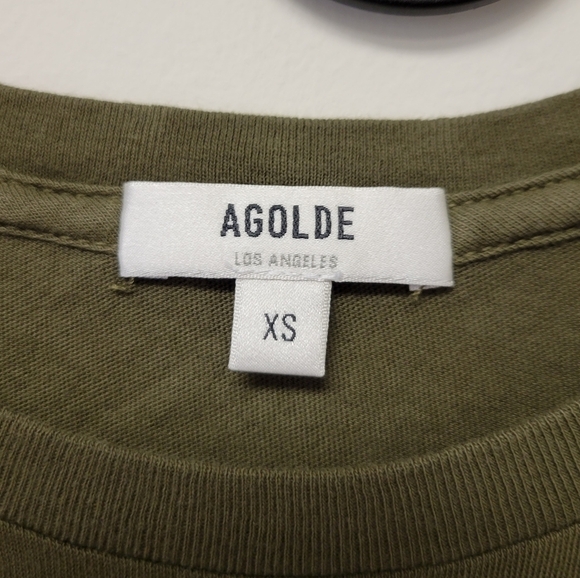 Agolde Linda Boxy Tee Green XS - Picture 4 of 5